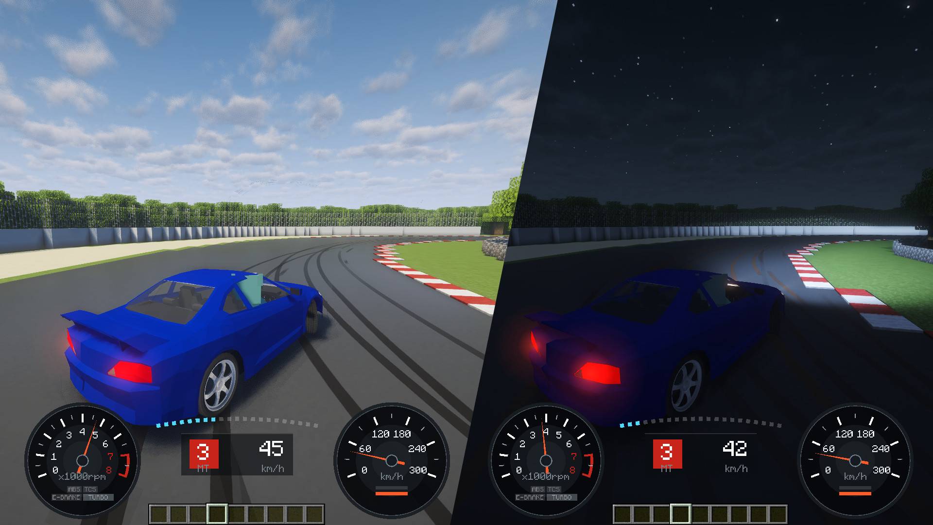 Silvia S15 on track by day and night