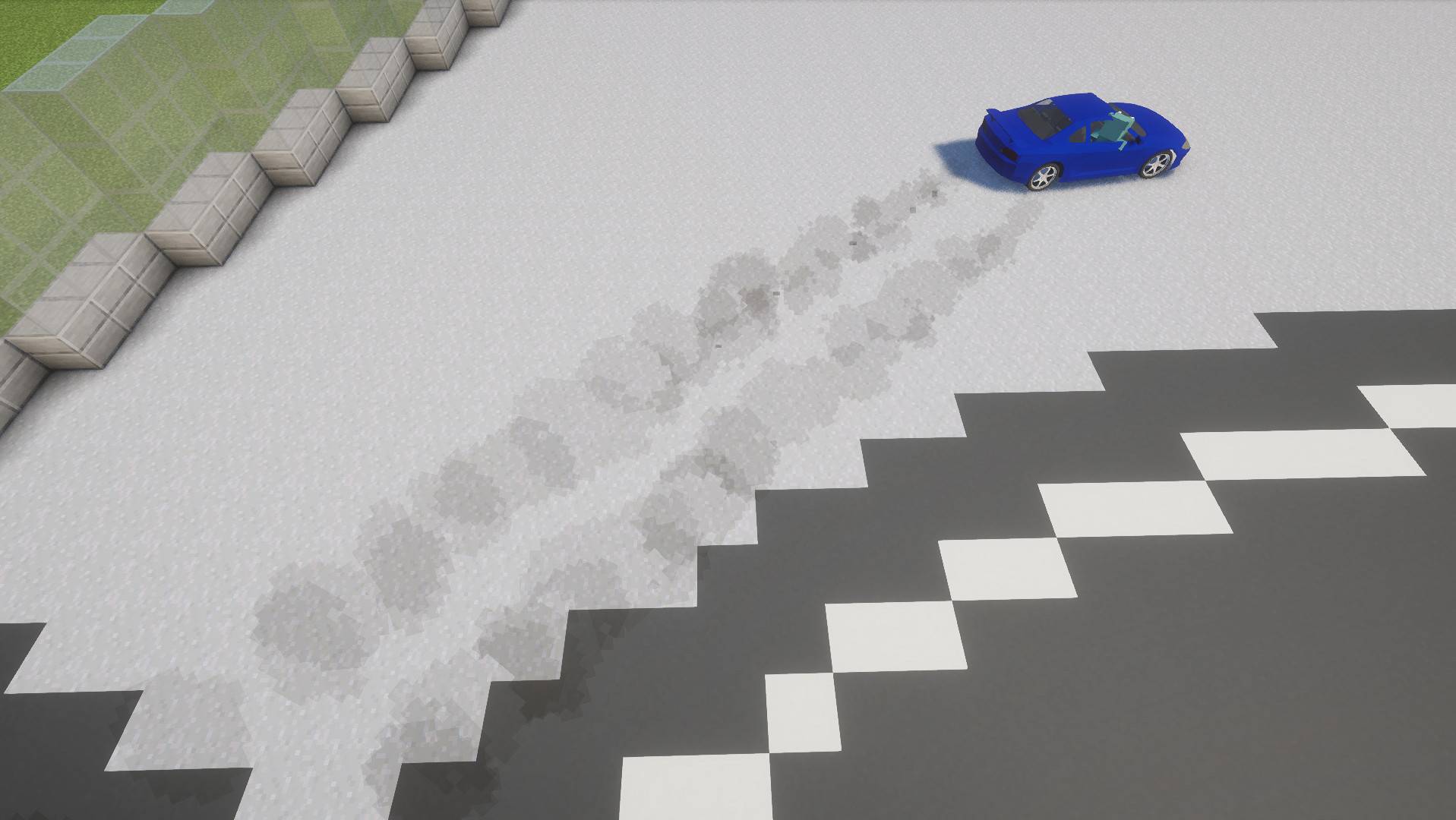 A car leaving a smoke trail on loose ground