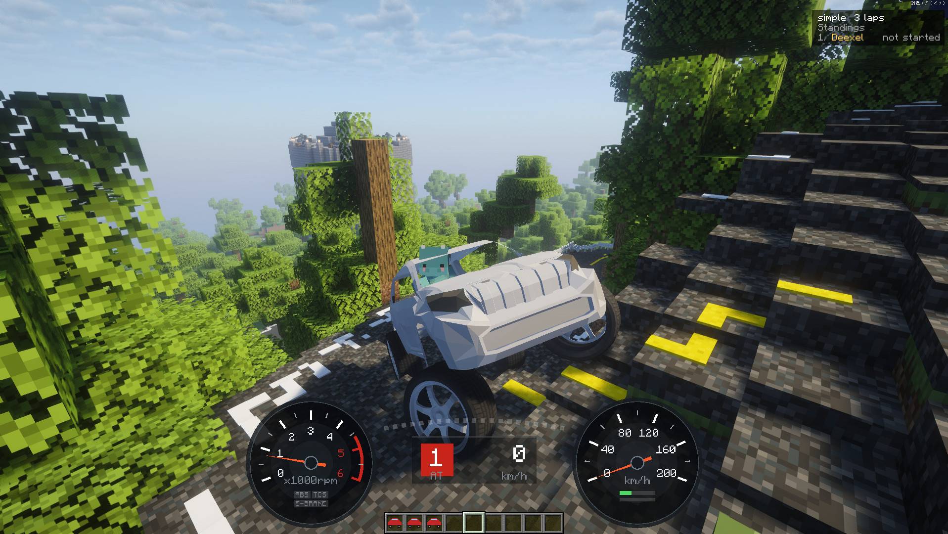 Land Cruiser Prado climbing a rocky trail